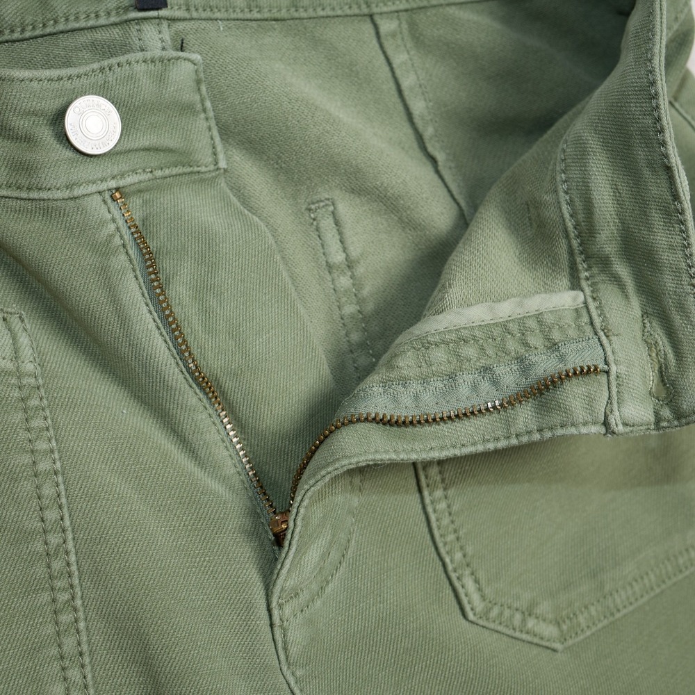 Quince Womens Olive Green Wide Leg Utility Pants High Rise Cotton Blend Size 8 - Picture 6 of 8